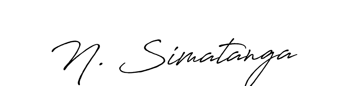 Also You can easily find your signature by using the search form. We will create N. Simatanga name handwritten signature images for you free of cost using Antro_Vectra_Bolder sign style. N. Simatanga signature style 7 images and pictures png