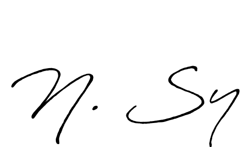 Create a beautiful signature design for name N. Sy. With this signature (Antro_Vectra_Bolder) fonts, you can make a handwritten signature for free. N. Sy signature style 7 images and pictures png