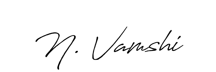 Make a beautiful signature design for name N. Vamshi. With this signature (Antro_Vectra_Bolder) style, you can create a handwritten signature for free. N. Vamshi signature style 7 images and pictures png