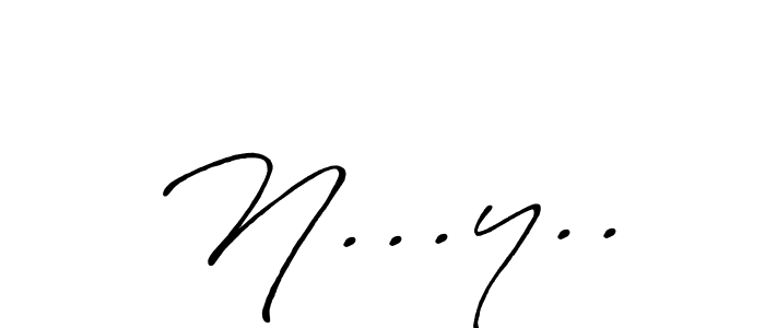 Design your own signature with our free online signature maker. With this signature software, you can create a handwritten (Antro_Vectra_Bolder) signature for name N...y... N...y.. signature style 7 images and pictures png