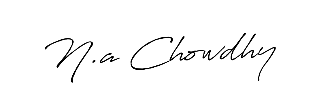 The best way (Antro_Vectra_Bolder) to make a short signature is to pick only two or three words in your name. The name N.a Chowdhy include a total of six letters. For converting this name. N.a Chowdhy signature style 7 images and pictures png