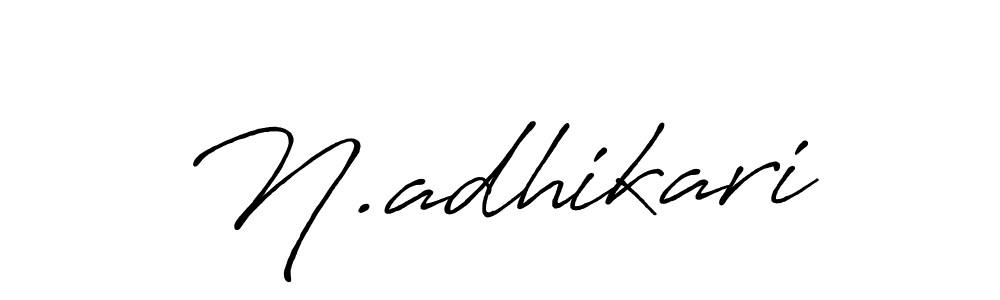 How to make N.adhikari signature? Antro_Vectra_Bolder is a professional autograph style. Create handwritten signature for N.adhikari name. N.adhikari signature style 7 images and pictures png