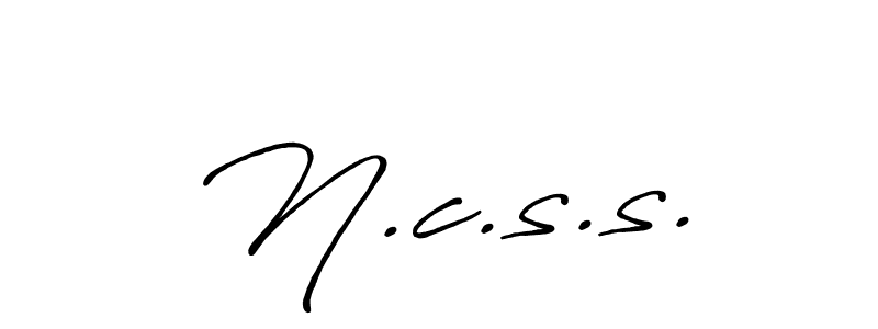 N.c.s.s. stylish signature style. Best Handwritten Sign (Antro_Vectra_Bolder) for my name. Handwritten Signature Collection Ideas for my name N.c.s.s.. N.c.s.s. signature style 7 images and pictures png