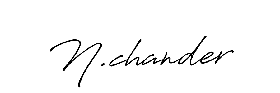 The best way (Antro_Vectra_Bolder) to make a short signature is to pick only two or three words in your name. The name N.chander include a total of six letters. For converting this name. N.chander signature style 7 images and pictures png