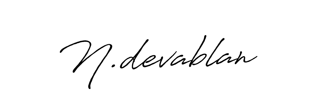 Use a signature maker to create a handwritten signature online. With this signature software, you can design (Antro_Vectra_Bolder) your own signature for name N.devablan. N.devablan signature style 7 images and pictures png