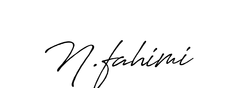 Design your own signature with our free online signature maker. With this signature software, you can create a handwritten (Antro_Vectra_Bolder) signature for name N.fahimi. N.fahimi signature style 7 images and pictures png