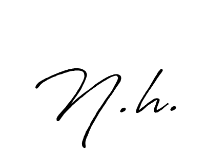 Similarly Antro_Vectra_Bolder is the best handwritten signature design. Signature creator online .You can use it as an online autograph creator for name N.h.. N.h. signature style 7 images and pictures png