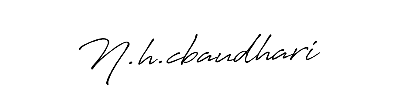 How to make N.h.cbaudhari name signature. Use Antro_Vectra_Bolder style for creating short signs online. This is the latest handwritten sign. N.h.cbaudhari signature style 7 images and pictures png