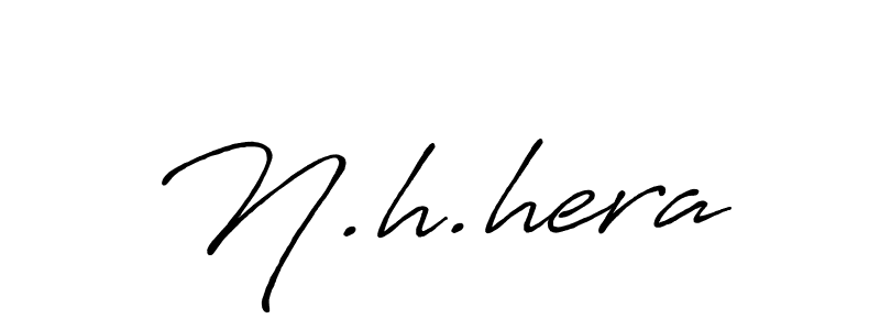 How to make N.h.hera signature? Antro_Vectra_Bolder is a professional autograph style. Create handwritten signature for N.h.hera name. N.h.hera signature style 7 images and pictures png