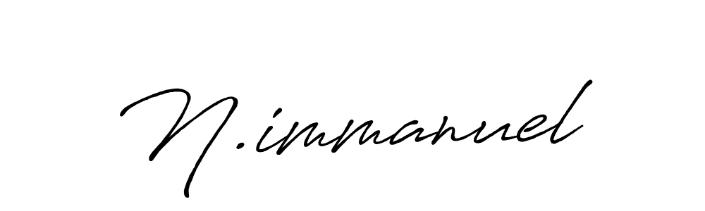 How to make N.immanuel name signature. Use Antro_Vectra_Bolder style for creating short signs online. This is the latest handwritten sign. N.immanuel signature style 7 images and pictures png