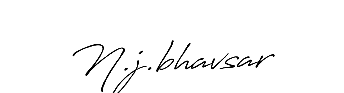 Create a beautiful signature design for name N.j.bhavsar. With this signature (Antro_Vectra_Bolder) fonts, you can make a handwritten signature for free. N.j.bhavsar signature style 7 images and pictures png