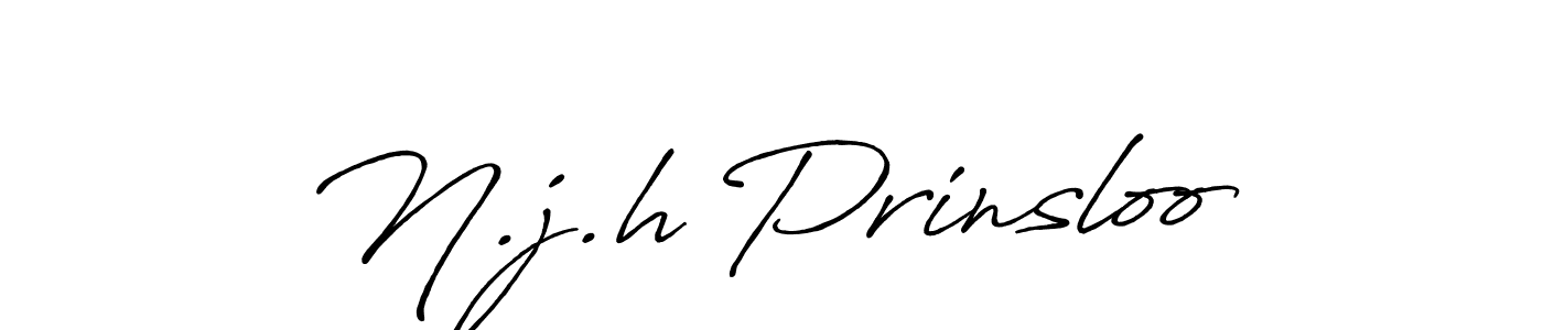 Use a signature maker to create a handwritten signature online. With this signature software, you can design (Antro_Vectra_Bolder) your own signature for name N.j.h Prinsloo. N.j.h Prinsloo signature style 7 images and pictures png