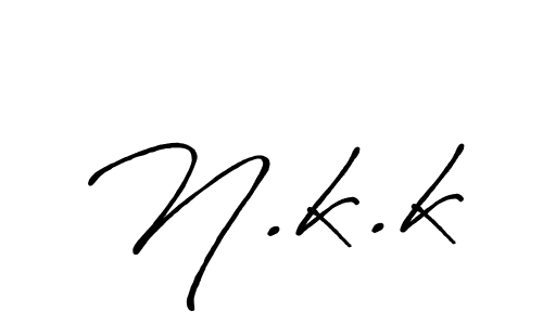 Design your own signature with our free online signature maker. With this signature software, you can create a handwritten (Antro_Vectra_Bolder) signature for name N.k.k. N.k.k signature style 7 images and pictures png