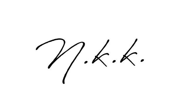 N.k.k. stylish signature style. Best Handwritten Sign (Antro_Vectra_Bolder) for my name. Handwritten Signature Collection Ideas for my name N.k.k.. N.k.k. signature style 7 images and pictures png