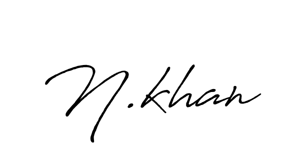 Create a beautiful signature design for name N.khan. With this signature (Antro_Vectra_Bolder) fonts, you can make a handwritten signature for free. N.khan signature style 7 images and pictures png