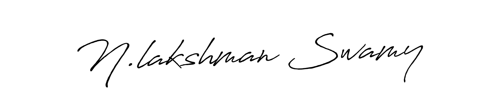 Create a beautiful signature design for name N.lakshman Swamy. With this signature (Antro_Vectra_Bolder) fonts, you can make a handwritten signature for free. N.lakshman Swamy signature style 7 images and pictures png