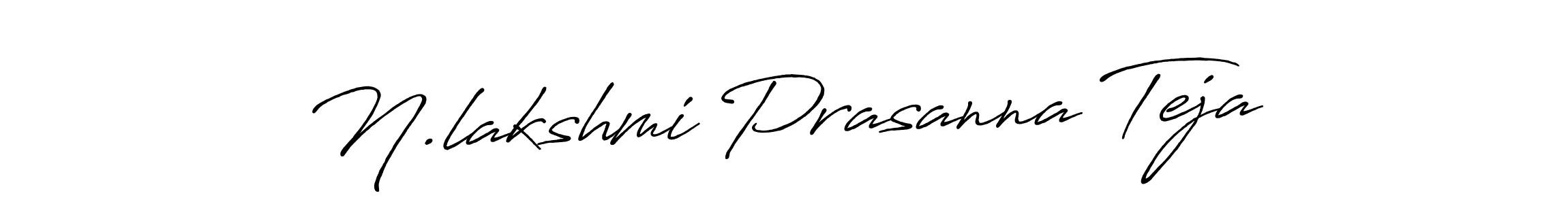 Use a signature maker to create a handwritten signature online. With this signature software, you can design (Antro_Vectra_Bolder) your own signature for name N.lakshmi Prasanna Teja. N.lakshmi Prasanna Teja signature style 7 images and pictures png