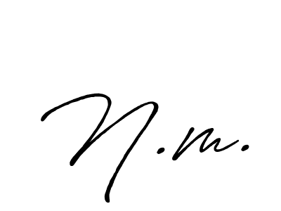 You should practise on your own different ways (Antro_Vectra_Bolder) to write your name (N.m.) in signature. don't let someone else do it for you. N.m. signature style 7 images and pictures png