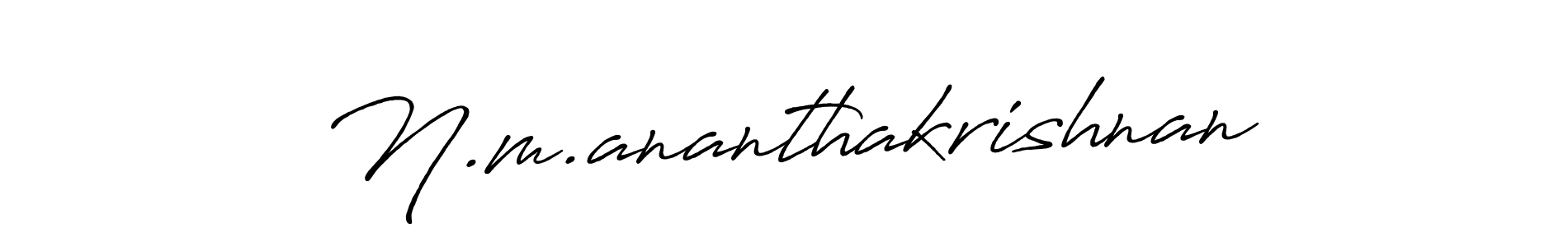 Also we have N.m.ananthakrishnan name is the best signature style. Create professional handwritten signature collection using Antro_Vectra_Bolder autograph style. N.m.ananthakrishnan signature style 7 images and pictures png