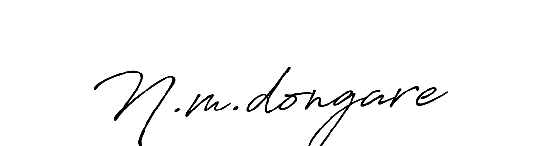 Design your own signature with our free online signature maker. With this signature software, you can create a handwritten (Antro_Vectra_Bolder) signature for name N.m.dongare. N.m.dongare signature style 7 images and pictures png