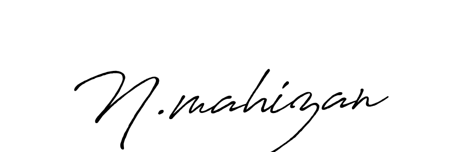 Make a beautiful signature design for name N.mahizan. Use this online signature maker to create a handwritten signature for free. N.mahizan signature style 7 images and pictures png