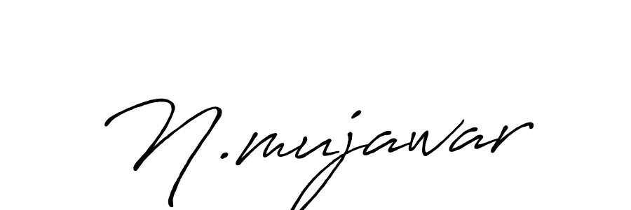 N.mujawar stylish signature style. Best Handwritten Sign (Antro_Vectra_Bolder) for my name. Handwritten Signature Collection Ideas for my name N.mujawar. N.mujawar signature style 7 images and pictures png
