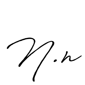Create a beautiful signature design for name N.n. With this signature (Antro_Vectra_Bolder) fonts, you can make a handwritten signature for free. N.n signature style 7 images and pictures png