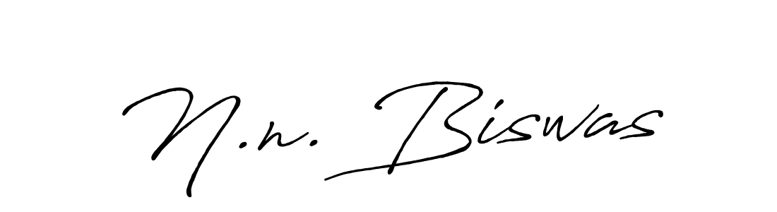 How to make N.n. Biswas name signature. Use Antro_Vectra_Bolder style for creating short signs online. This is the latest handwritten sign. N.n. Biswas signature style 7 images and pictures png