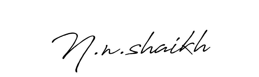 How to make N.n.shaikh signature? Antro_Vectra_Bolder is a professional autograph style. Create handwritten signature for N.n.shaikh name. N.n.shaikh signature style 7 images and pictures png