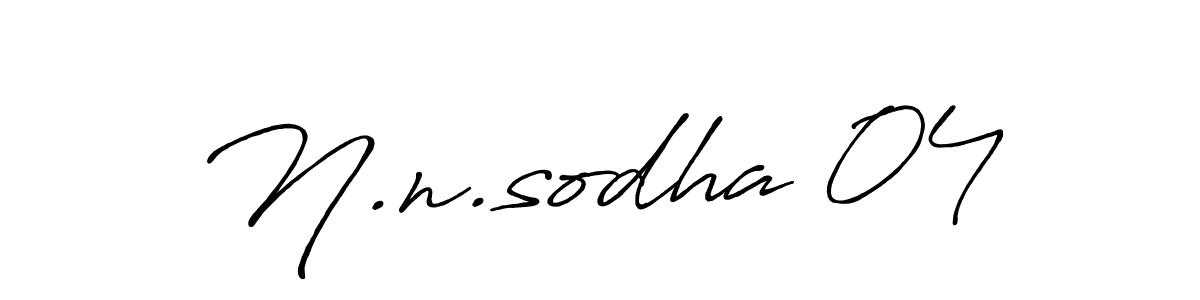 The best way (Antro_Vectra_Bolder) to make a short signature is to pick only two or three words in your name. The name N.n.sodha 04 include a total of six letters. For converting this name. N.n.sodha 04 signature style 7 images and pictures png