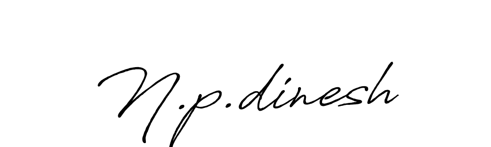 Make a beautiful signature design for name N.p.dinesh. With this signature (Antro_Vectra_Bolder) style, you can create a handwritten signature for free. N.p.dinesh signature style 7 images and pictures png