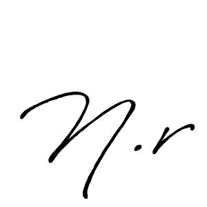 N.r stylish signature style. Best Handwritten Sign (Antro_Vectra_Bolder) for my name. Handwritten Signature Collection Ideas for my name N.r. N.r signature style 7 images and pictures png