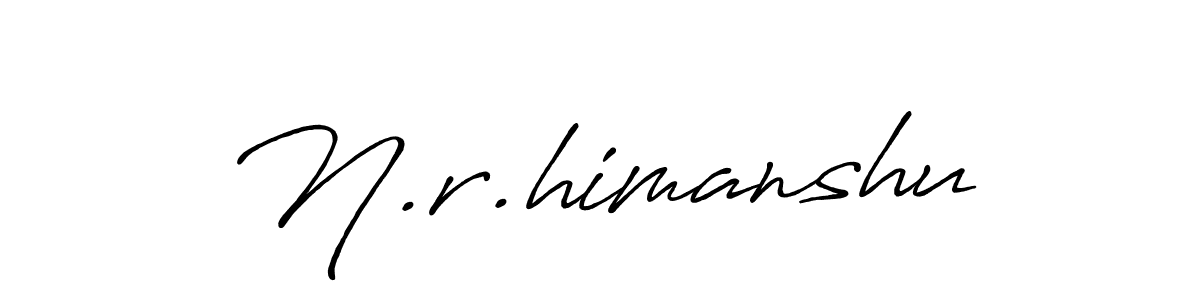 Also You can easily find your signature by using the search form. We will create N.r.himanshu name handwritten signature images for you free of cost using Antro_Vectra_Bolder sign style. N.r.himanshu signature style 7 images and pictures png