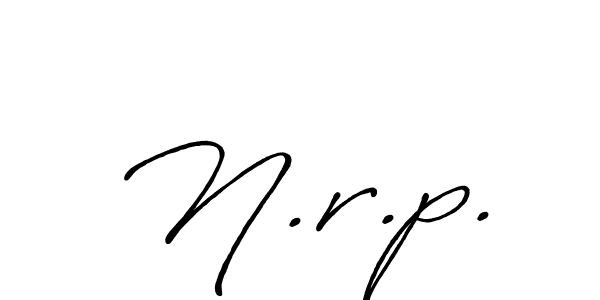 N.r.p. stylish signature style. Best Handwritten Sign (Antro_Vectra_Bolder) for my name. Handwritten Signature Collection Ideas for my name N.r.p.. N.r.p. signature style 7 images and pictures png