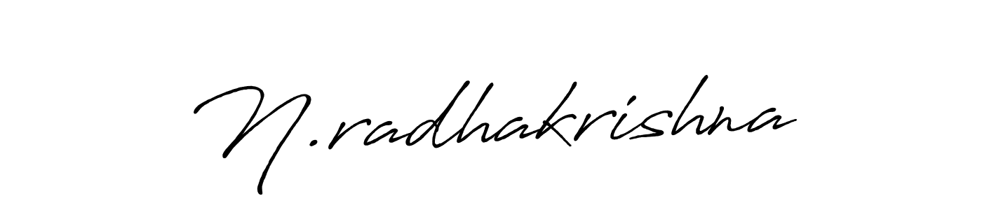 How to make N.radhakrishna name signature. Use Antro_Vectra_Bolder style for creating short signs online. This is the latest handwritten sign. N.radhakrishna signature style 7 images and pictures png