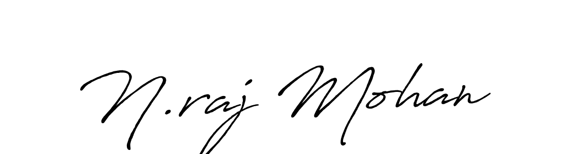 Create a beautiful signature design for name N.raj Mohan. With this signature (Antro_Vectra_Bolder) fonts, you can make a handwritten signature for free. N.raj Mohan signature style 7 images and pictures png