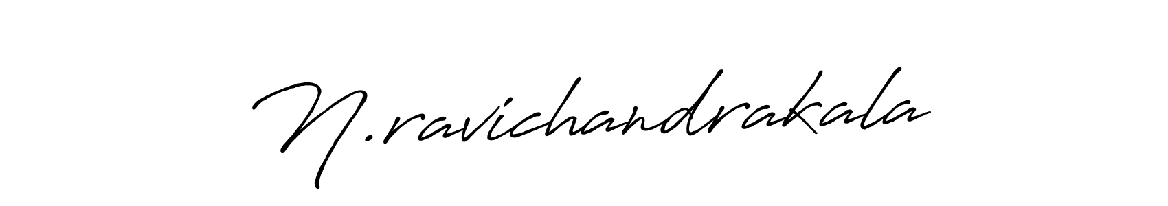 How to make N.ravichandrakala name signature. Use Antro_Vectra_Bolder style for creating short signs online. This is the latest handwritten sign. N.ravichandrakala signature style 7 images and pictures png