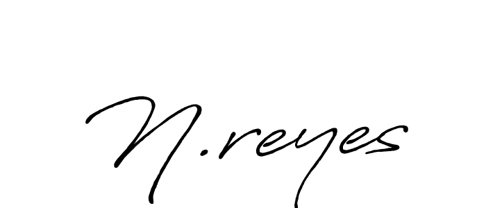 Make a beautiful signature design for name N.reyes. With this signature (Antro_Vectra_Bolder) style, you can create a handwritten signature for free. N.reyes signature style 7 images and pictures png