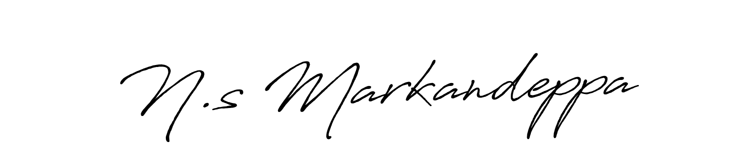 Design your own signature with our free online signature maker. With this signature software, you can create a handwritten (Antro_Vectra_Bolder) signature for name N.s Markandeppa. N.s Markandeppa signature style 7 images and pictures png