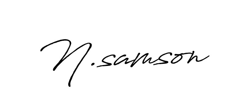 It looks lik you need a new signature style for name N.samson. Design unique handwritten (Antro_Vectra_Bolder) signature with our free signature maker in just a few clicks. N.samson signature style 7 images and pictures png