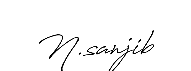 Also we have N.sanjib name is the best signature style. Create professional handwritten signature collection using Antro_Vectra_Bolder autograph style. N.sanjib signature style 7 images and pictures png