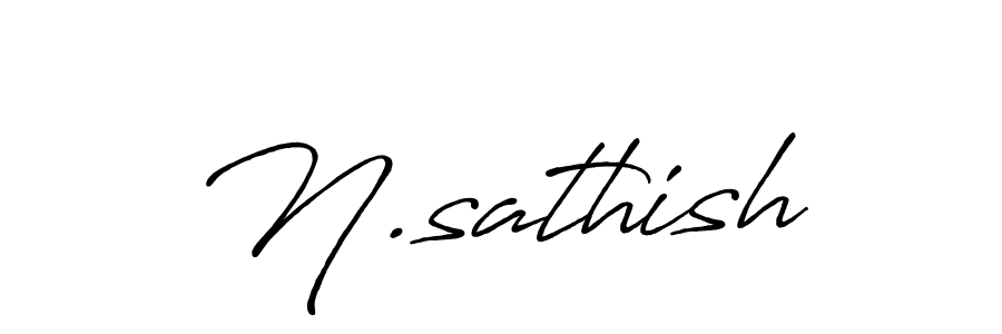 How to make N.sathish name signature. Use Antro_Vectra_Bolder style for creating short signs online. This is the latest handwritten sign. N.sathish signature style 7 images and pictures png