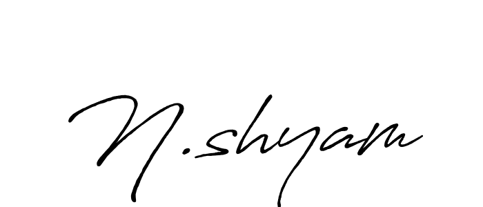 Also we have N.shyam name is the best signature style. Create professional handwritten signature collection using Antro_Vectra_Bolder autograph style. N.shyam signature style 7 images and pictures png