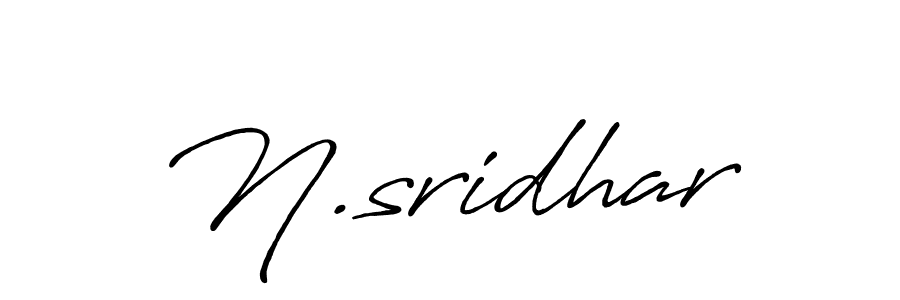 Make a beautiful signature design for name N.sridhar. With this signature (Antro_Vectra_Bolder) style, you can create a handwritten signature for free. N.sridhar signature style 7 images and pictures png