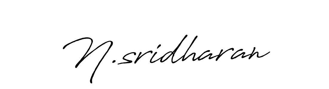 How to make N.sridharan name signature. Use Antro_Vectra_Bolder style for creating short signs online. This is the latest handwritten sign. N.sridharan signature style 7 images and pictures png