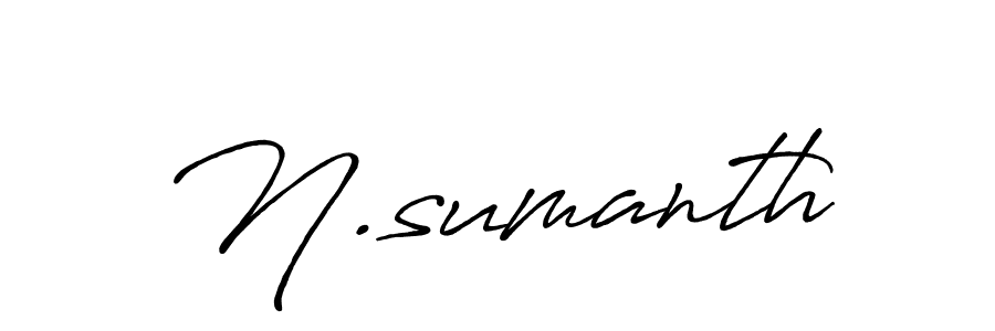 How to make N.sumanth signature? Antro_Vectra_Bolder is a professional autograph style. Create handwritten signature for N.sumanth name. N.sumanth signature style 7 images and pictures png