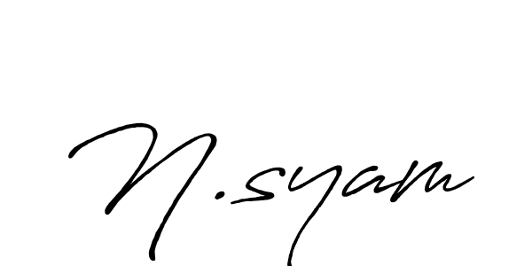 Make a beautiful signature design for name N.syam. With this signature (Antro_Vectra_Bolder) style, you can create a handwritten signature for free. N.syam signature style 7 images and pictures png