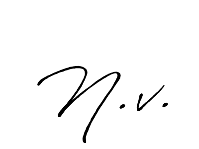 Also we have N.v. name is the best signature style. Create professional handwritten signature collection using Antro_Vectra_Bolder autograph style. N.v. signature style 7 images and pictures png