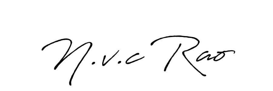 Design your own signature with our free online signature maker. With this signature software, you can create a handwritten (Antro_Vectra_Bolder) signature for name N.v.c Rao. N.v.c Rao signature style 7 images and pictures png