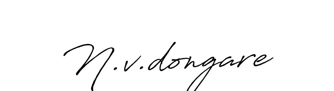 Also we have N.v.dongare name is the best signature style. Create professional handwritten signature collection using Antro_Vectra_Bolder autograph style. N.v.dongare signature style 7 images and pictures png